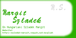 margit szladek business card